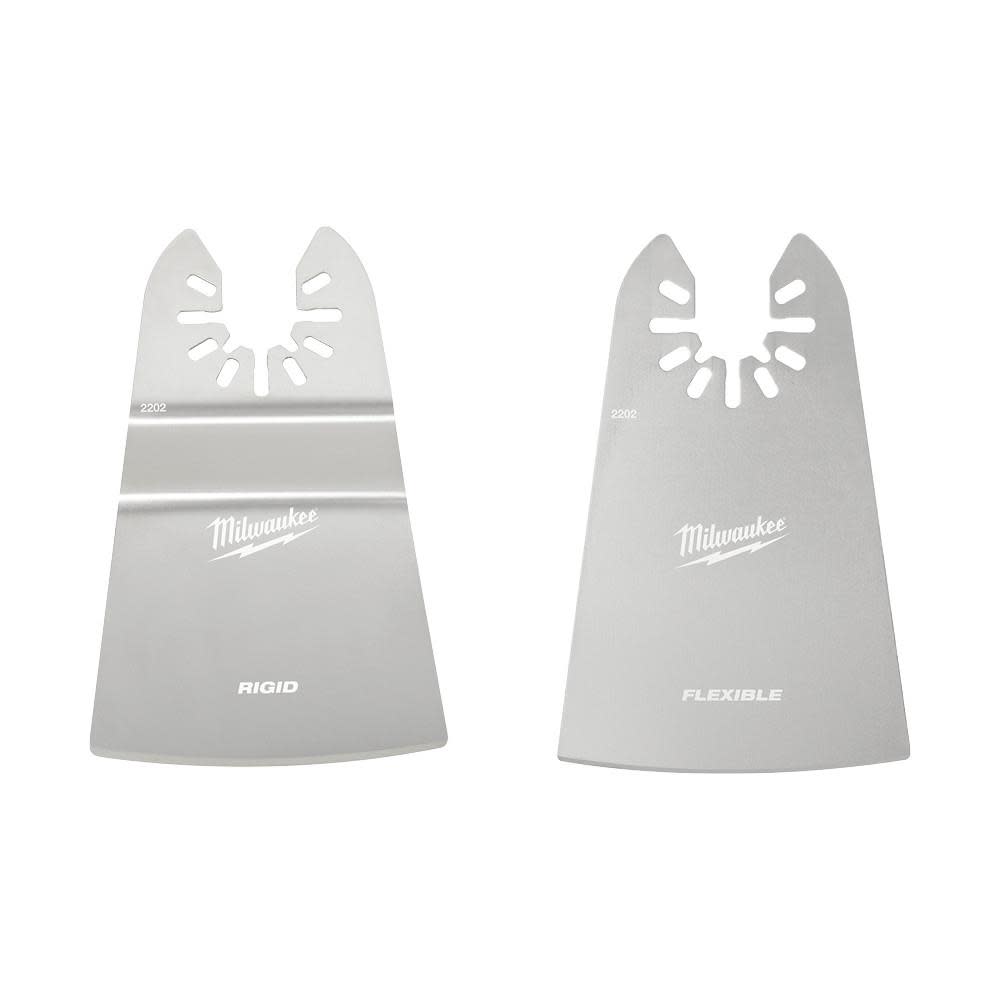Milwaukee OPEN-LOK 2″ RIGID & 2″ FLEXIBLE SCRAPER VARIETY PACK 2PC - Flockneti
