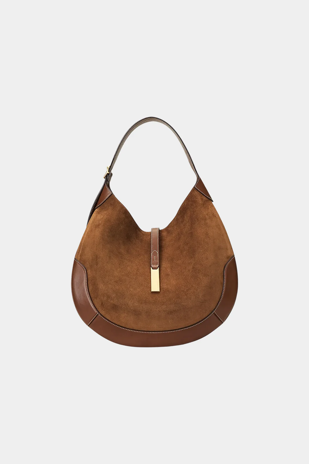 Suede Patchwork Shoulder Bag - Flockneti
