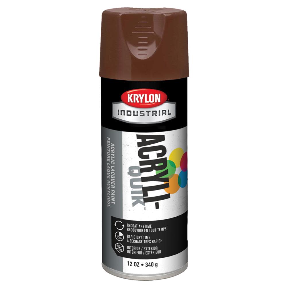 Krylon Industrial Acryli-Quik Leather Brown 12 oz. - Flockneti