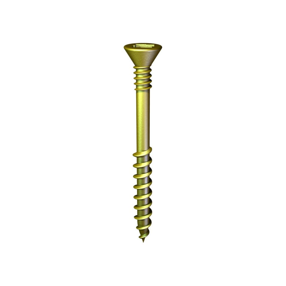 Grabber Construction Products #8 x 1-3/4 In. Flat Head Collated Zinc Yellow Sub Floor Screw - Flockneti