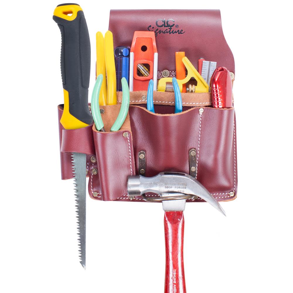 CLC Tool Pouch 11 Pocket Pro Drywallers Heavy Duty Leather - Flockneti