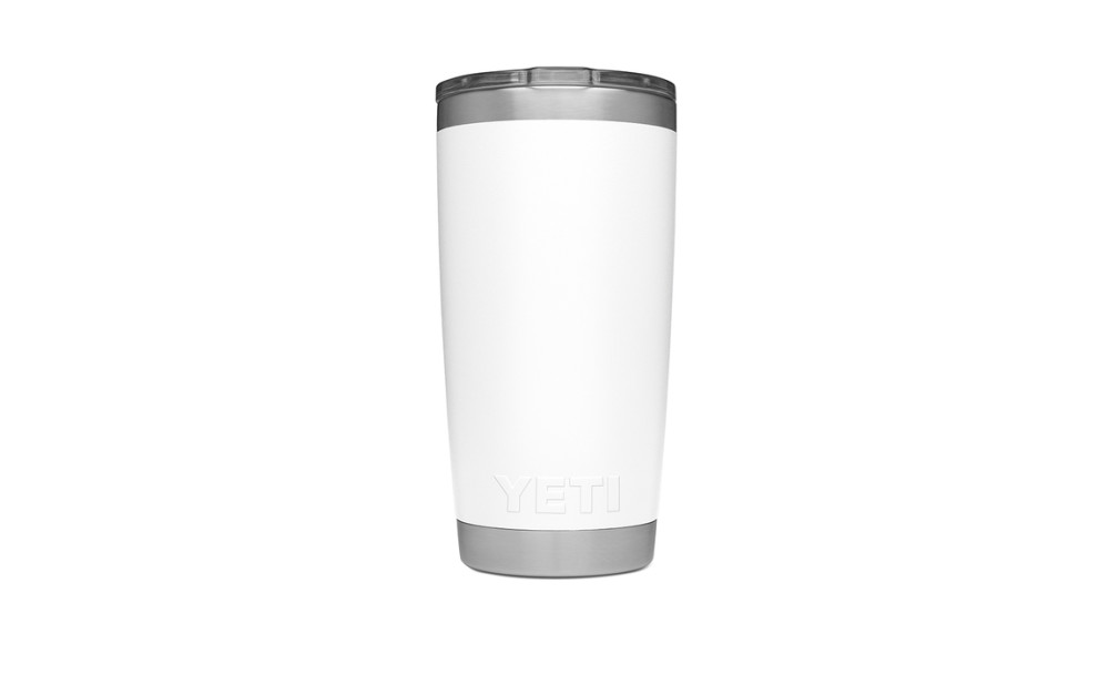 Yeti 20oz. White 18-8 Grade Stainless Steel Rambler Tumbler with Lid - Flockneti