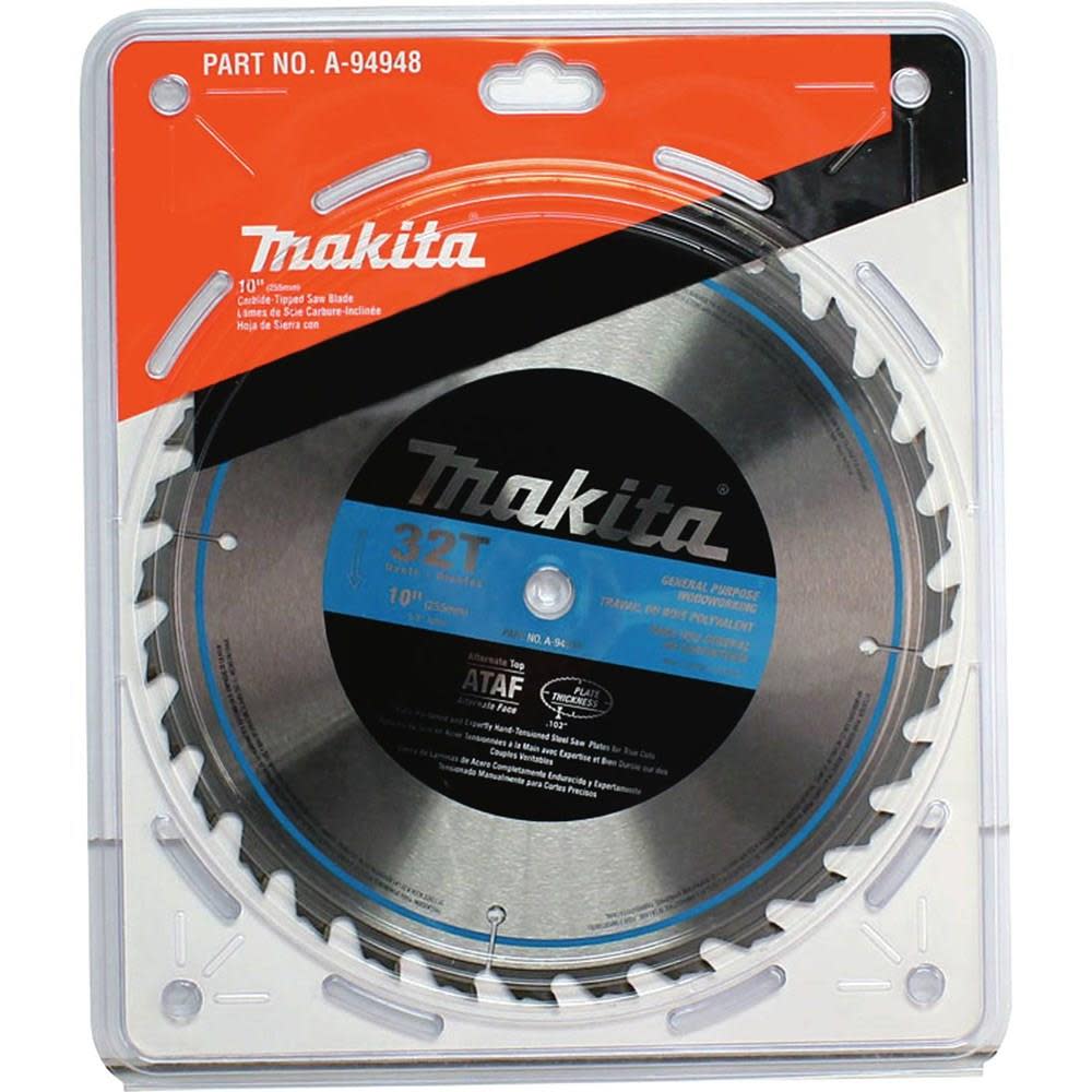 Makita 10 in. 32-Teeth Carbide-Tipped Table Saw Blade - Flockneti