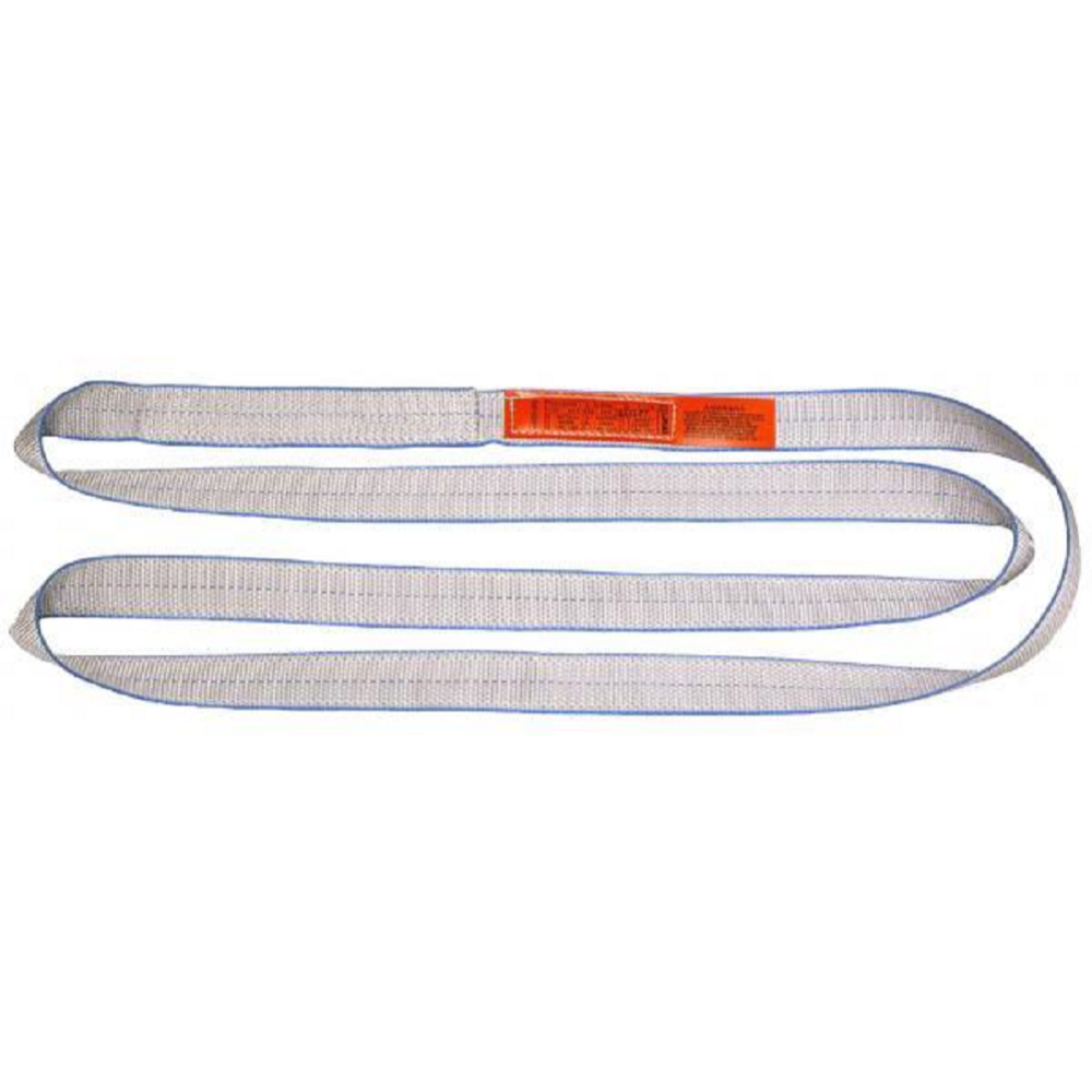 Lift-All 1 In. x 6 Ft. Silver Endless 2-Ply Tuff-Edge Polyester Web Sling - Flockneti