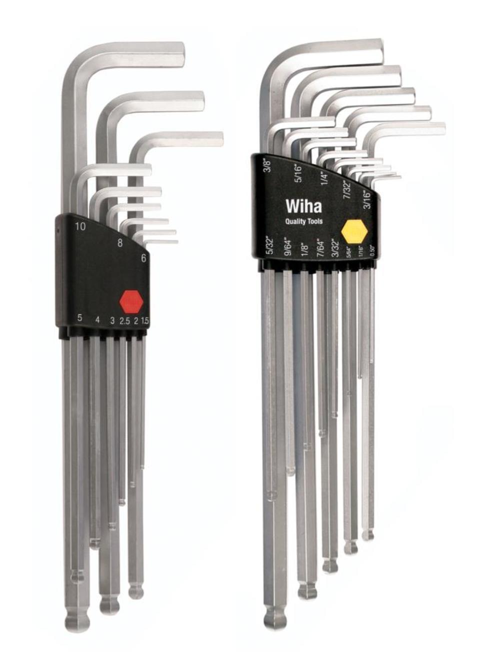 Wiha Ball End Metric & Inch Hex L-Key 22 Pc. Set - Flockneti