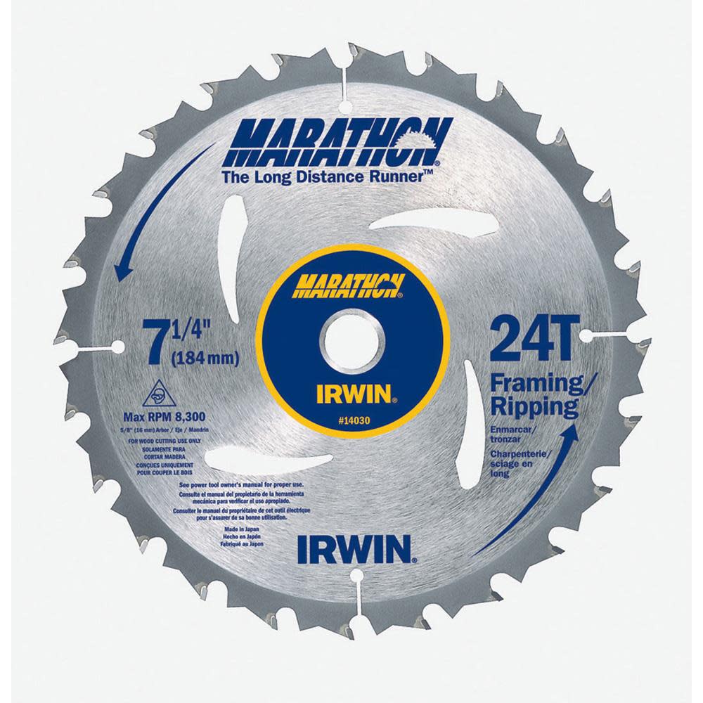 Irwin 7-1/4″ “MARATHON” CARBIDE BLADE - Flockneti