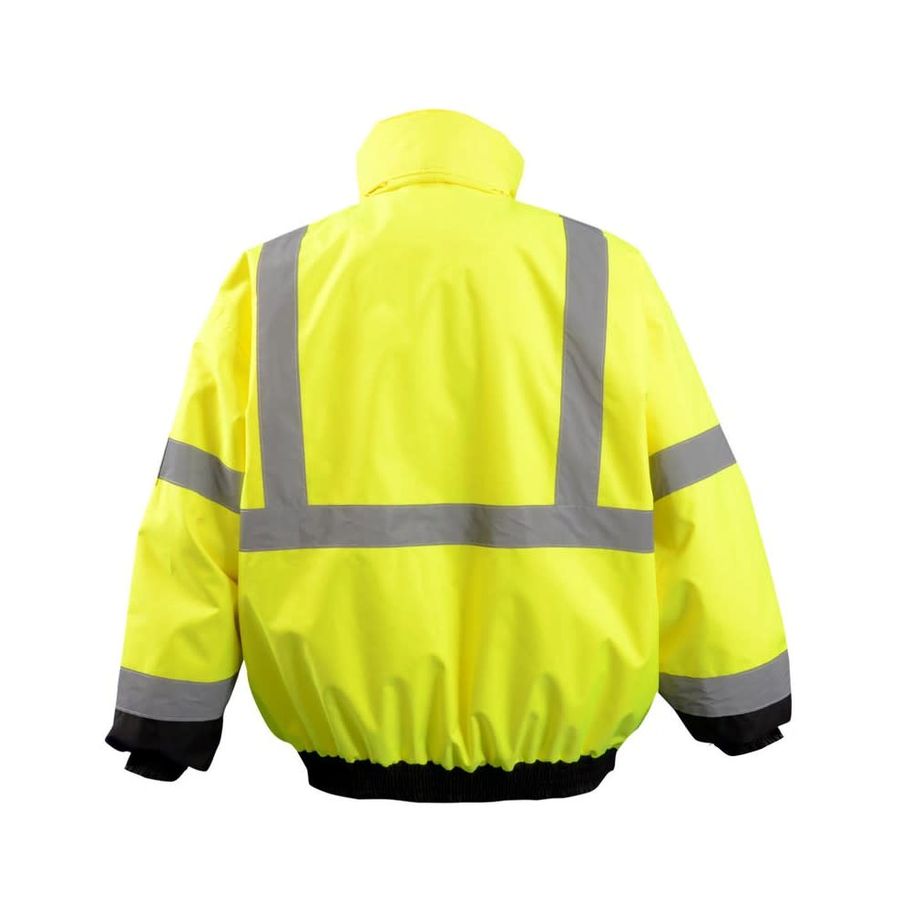 Occunomix Hi-Vis Yellow Value Black Bottom 2-in-1 Bomber Jacket Large - Flockneti