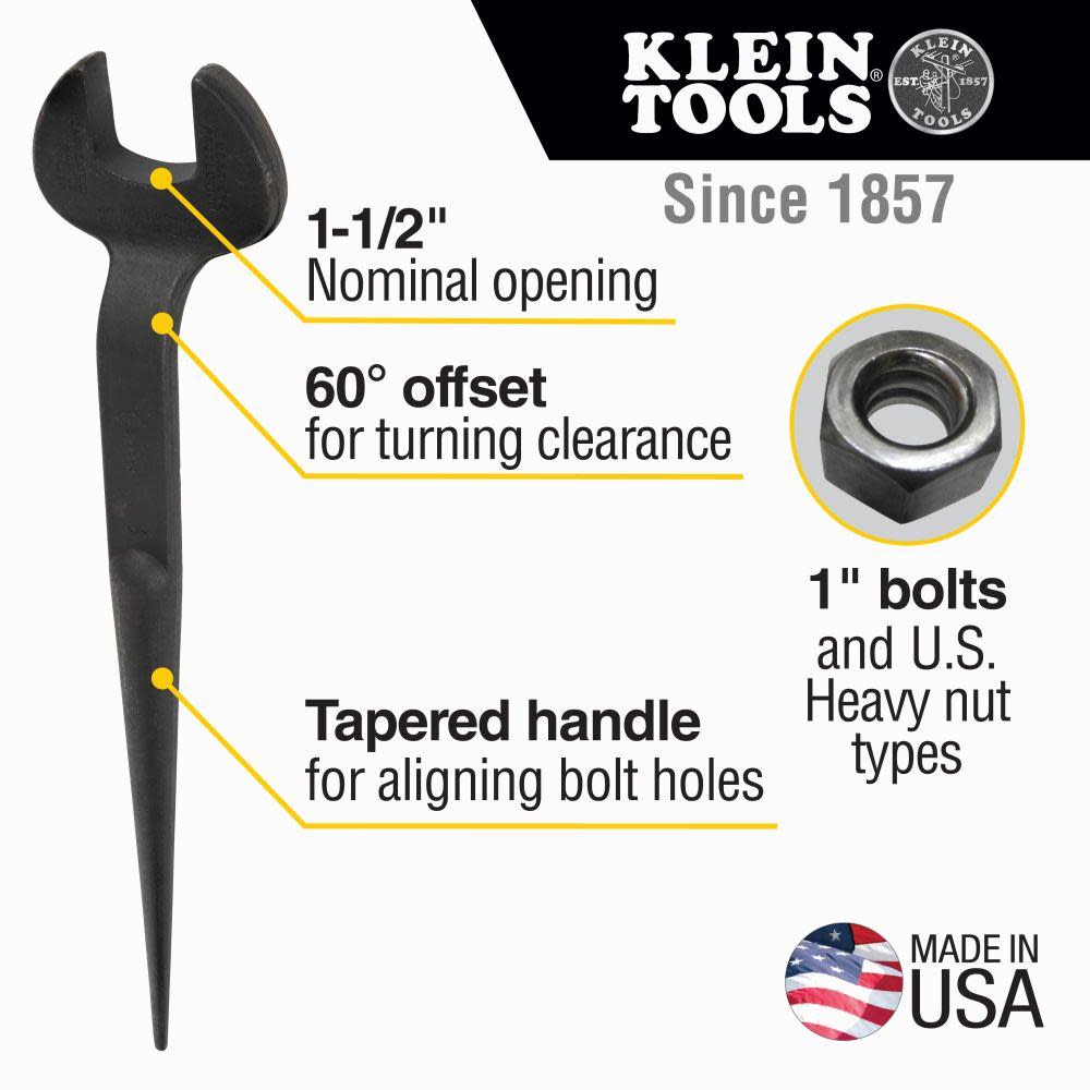 Klein Tools Spud Wrench 1-1/2″ US Reg Nut - Flockneti