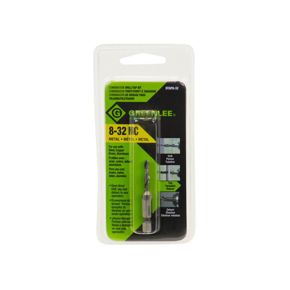 Greenlee HSS DTAP 8-32 Drill/Tap - Flockneti