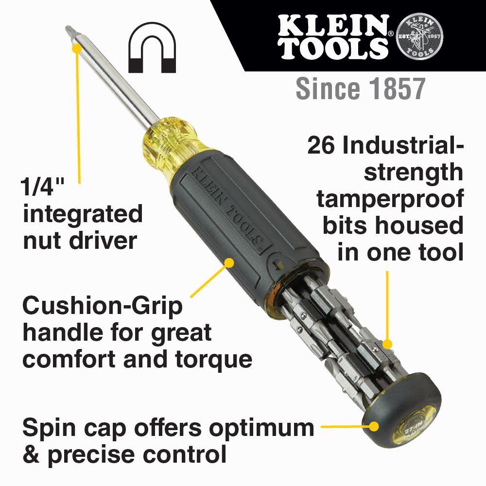Klein Tools 27-in-1 Tamperproof Screwdriver - Flockneti