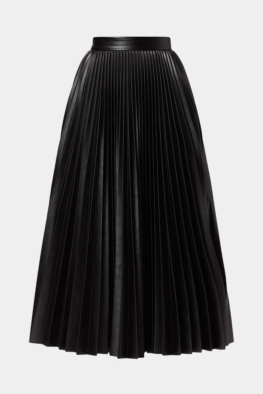 Faux Leather Pleated Skirt - Flockneti