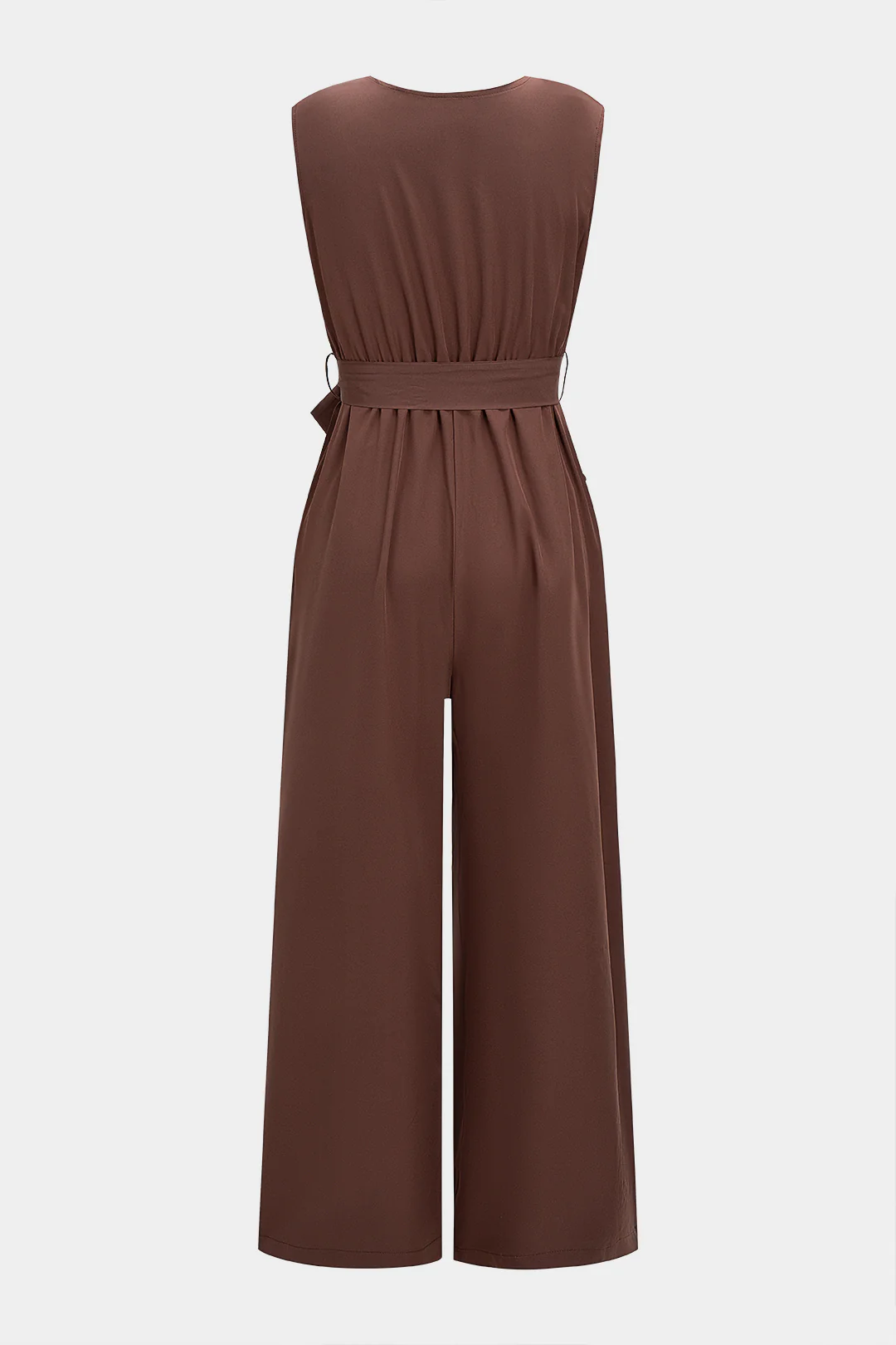 Tie-Up Wide Leg Sleeveless Jumpsuit - Flockneti