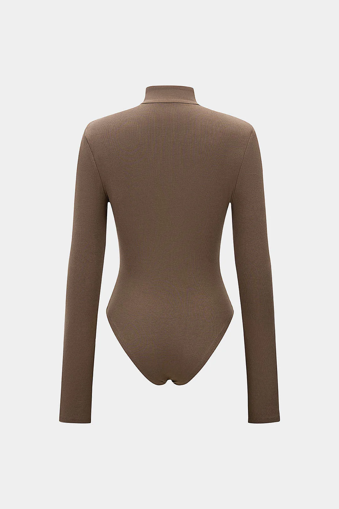 Round Neck Tie Front Long-Sleeve Bodysuit - Flockneti