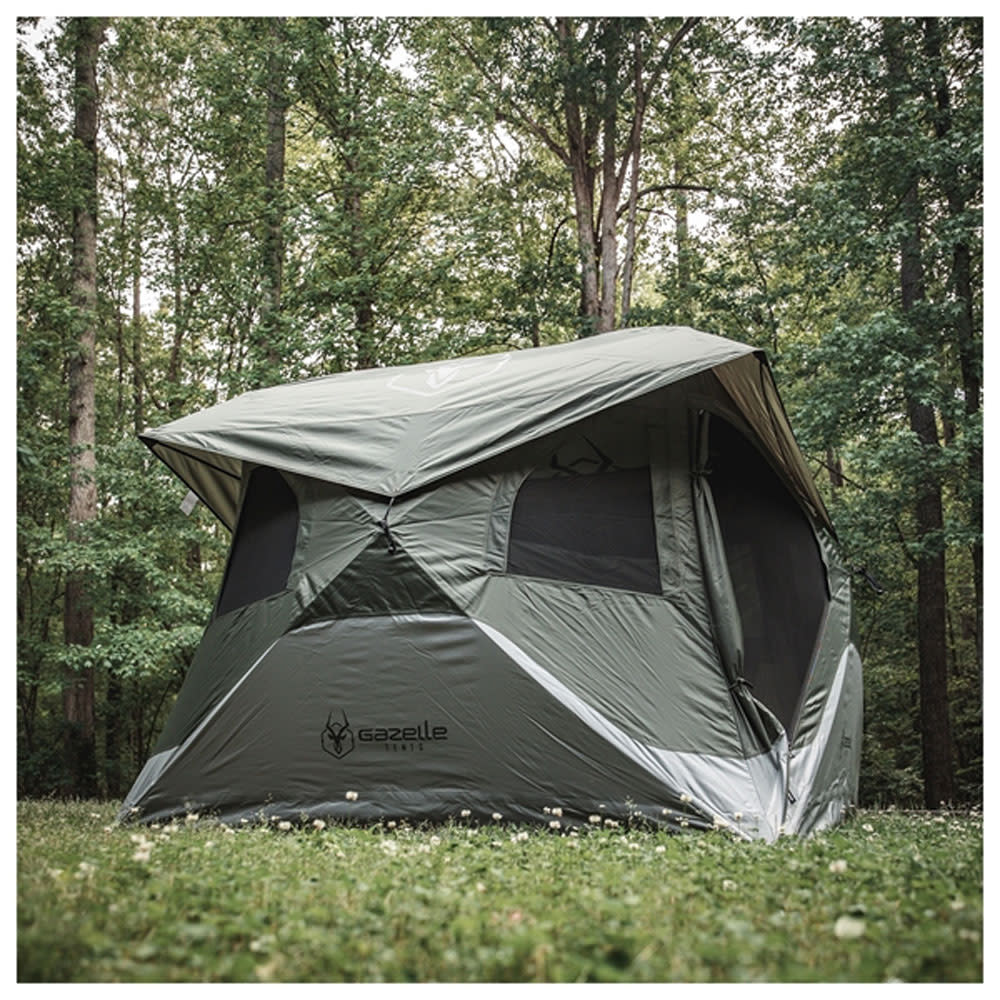 Gazelle T4 Pop-Up 4 Person Camping Tent Alpine Green - Flockneti