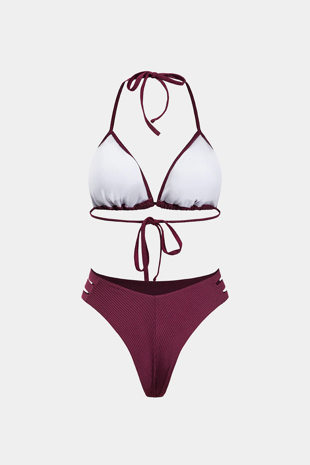 Backless Strappy Bikini Set - Flockneti