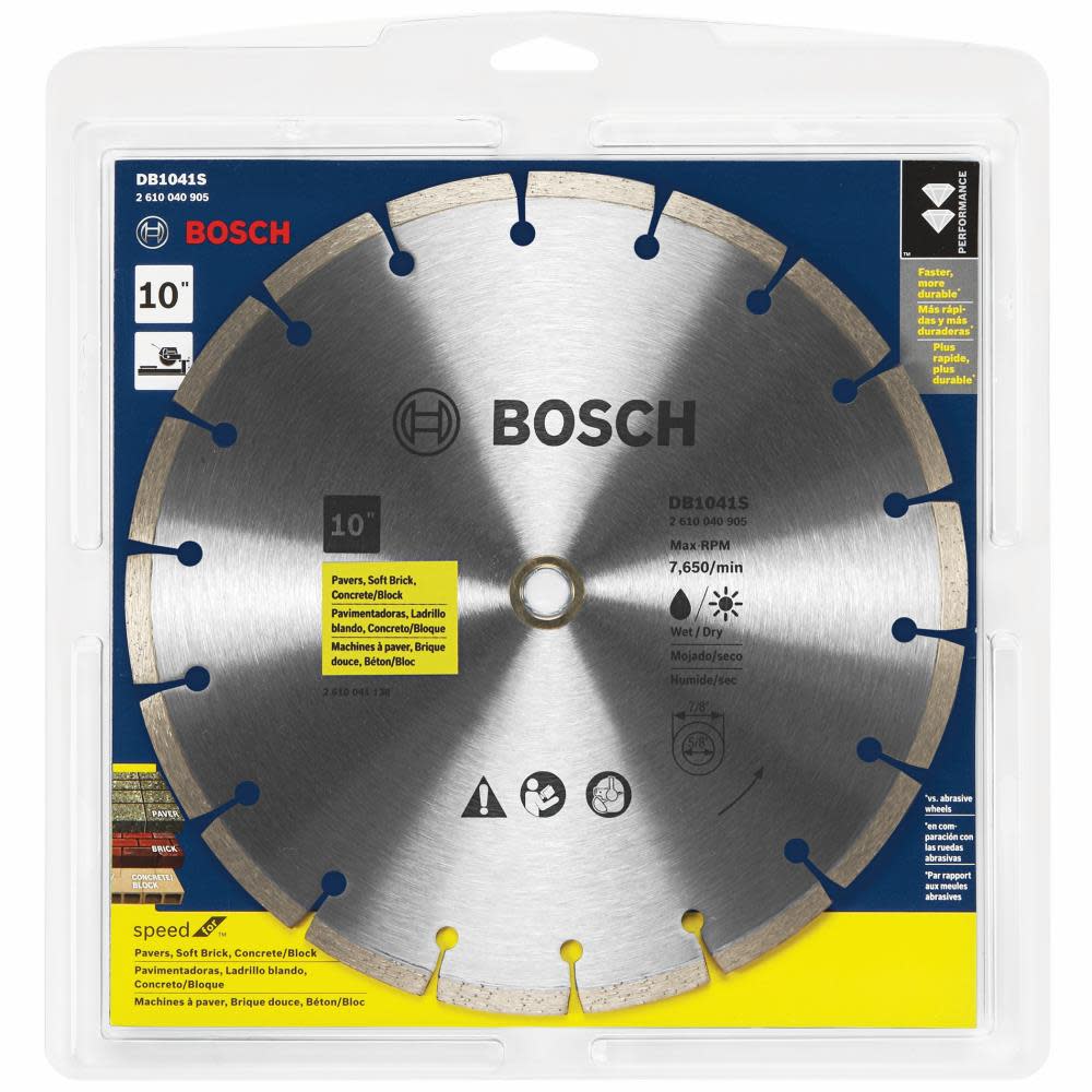 Bosch 10 In. Standard Segmented Rim Diamond Blade for Universal Rough Cuts - Flockneti