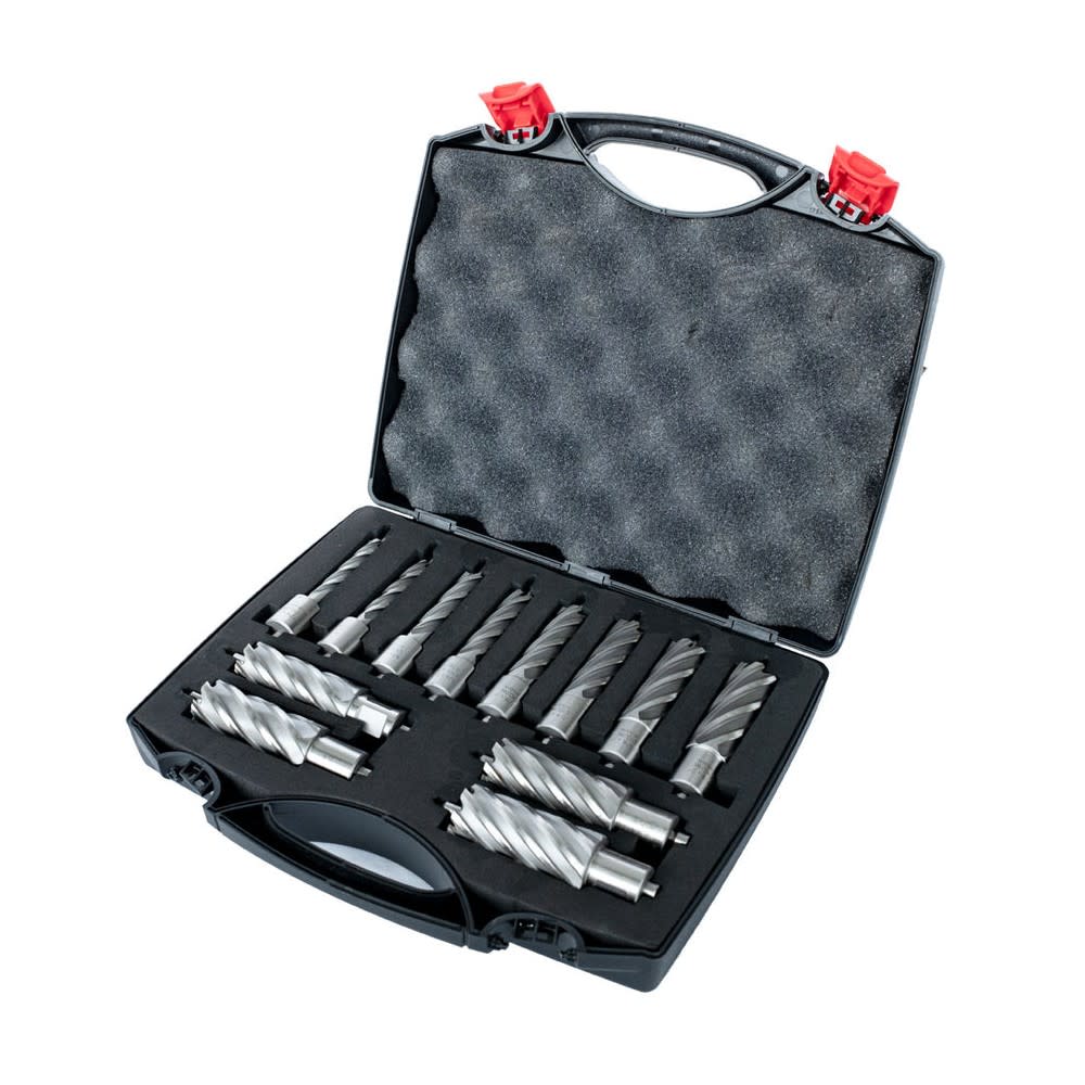 Evolution Power Tools 2″ Depth Annular HSS Mag Drill Cutter Set 12pc - Flockneti
