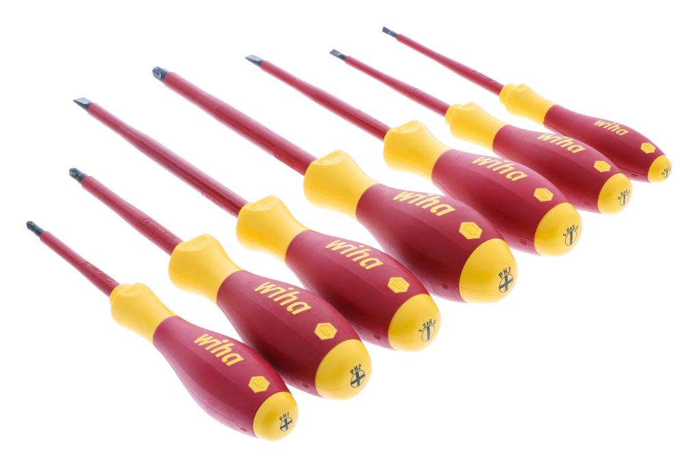 Wiha 7 Piece Insulated SoftFinish Screwdriver Set - Flockneti