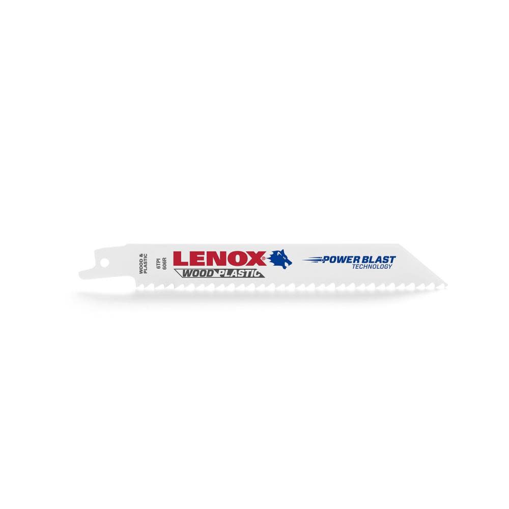 Lenox Reciprocating Saw Blade B606R 6″ X 3/4″ X .035″ X 6 TPI 25pk - Flockneti
