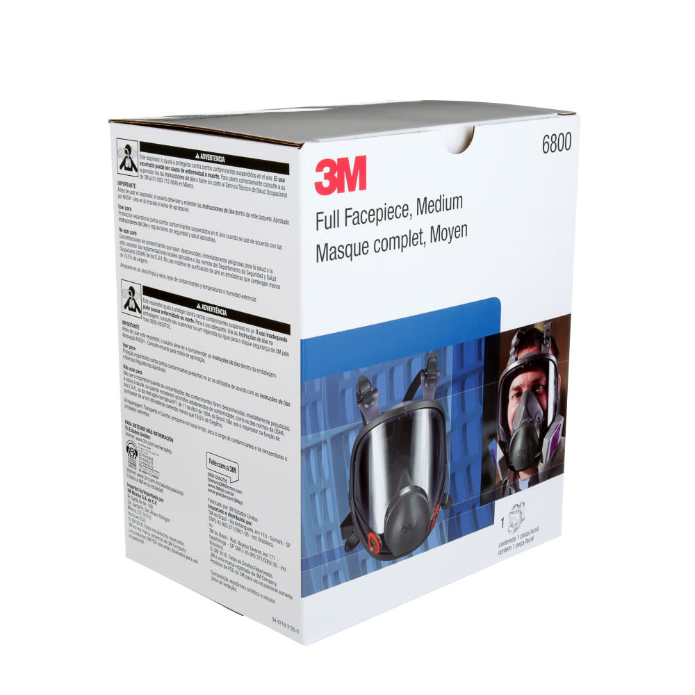 3M Full facepiece Reusable Respirator 6800 Medium - Flockneti