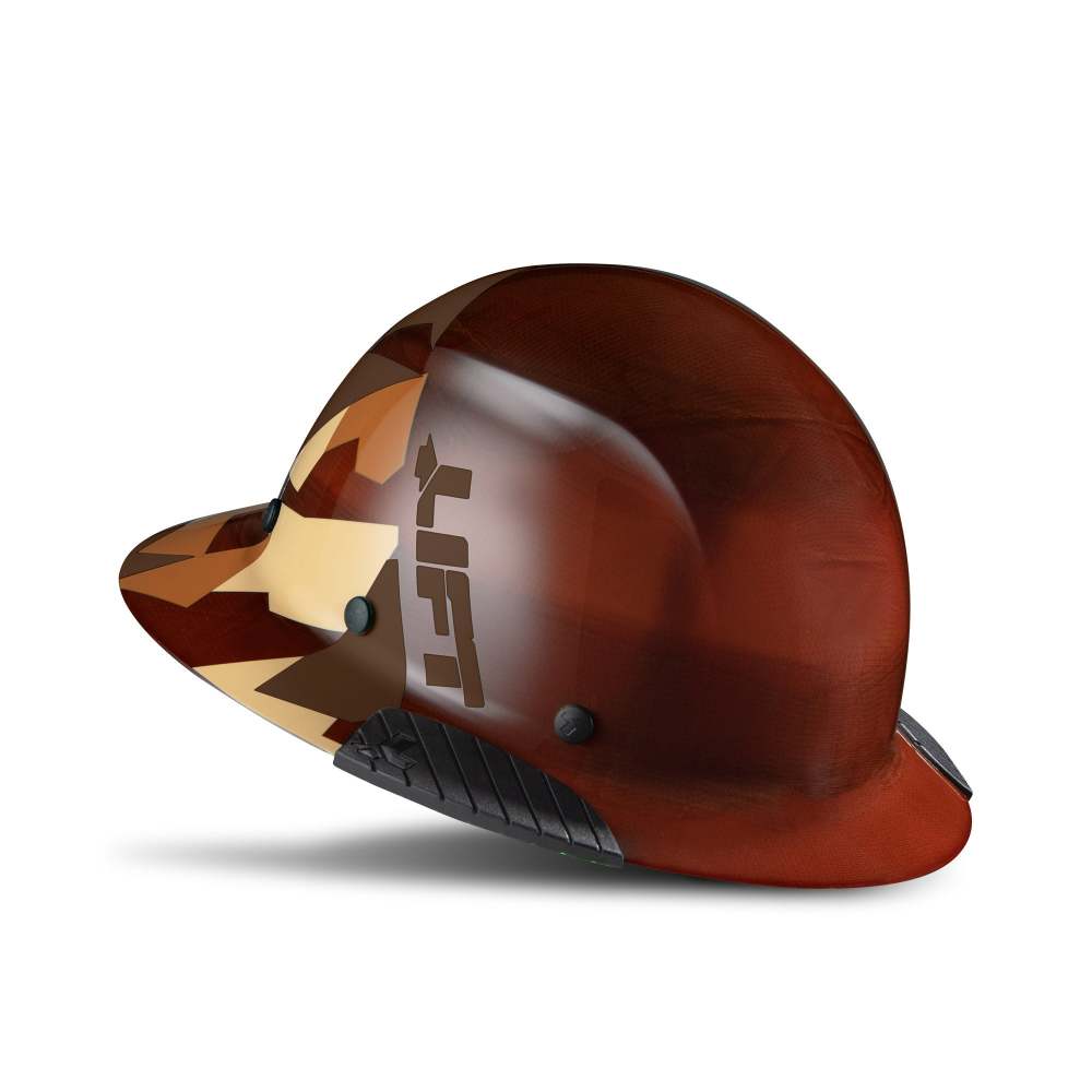 Lift Safety Hard Hat DAX FIFTY50 Desert Camo FiberResin Full Brim - Flockneti