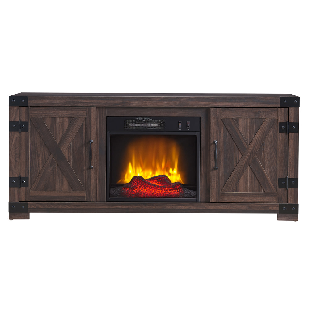 Hearthpro Media Electric Fireplace with Industrial Details - Flockneti