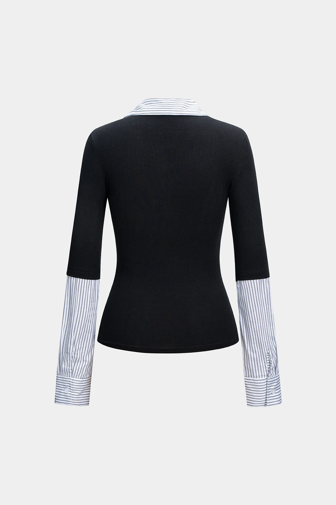 Stripes Print Long-Sleeve Shirt - Flockneti