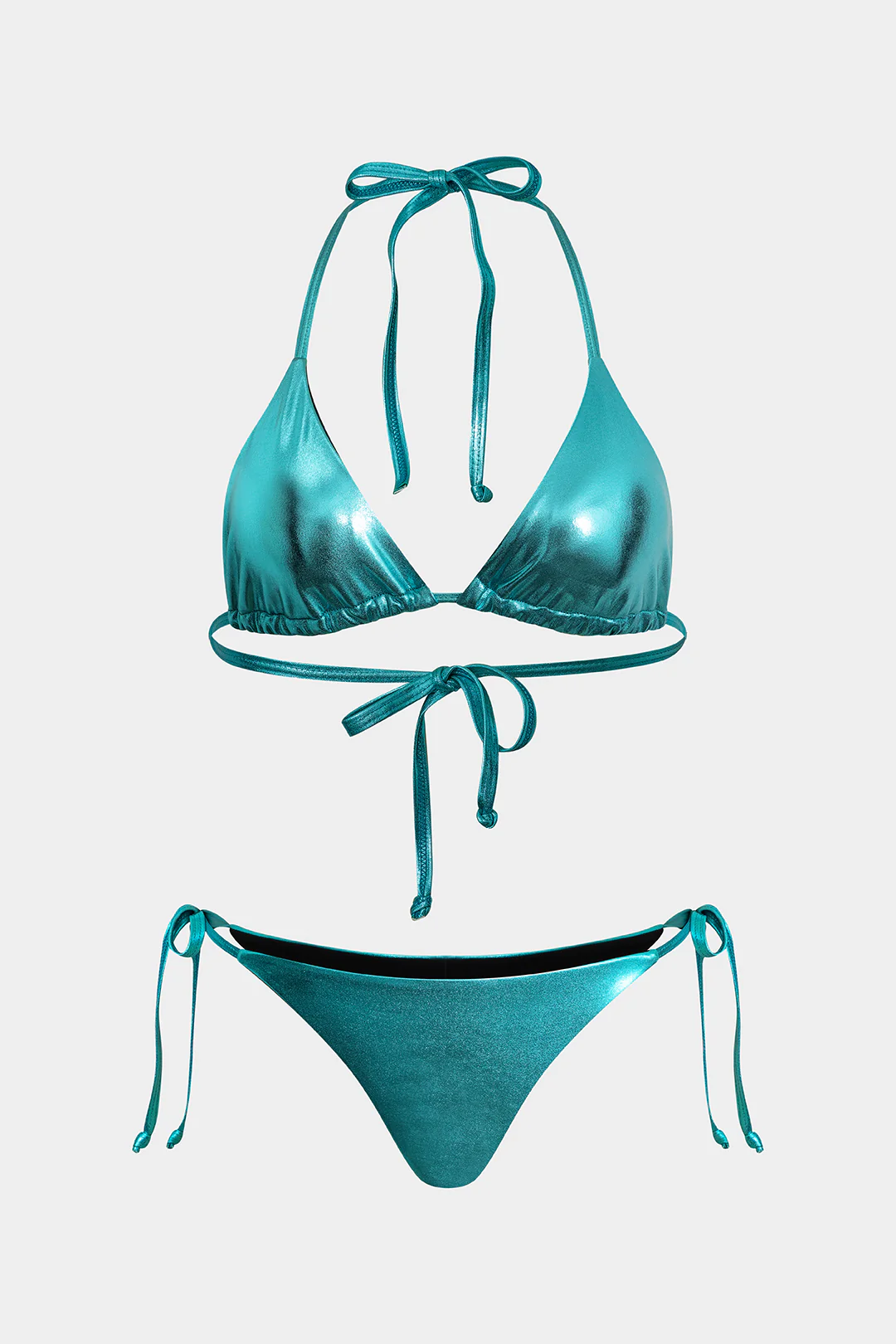 Halter Neck Tie-Up Bikini Set - Flockneti