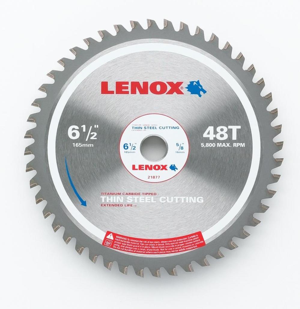 Lenox 6-1/2 In. (165 mm) 48 TPI Thin Steel Cutting Circular Saw Blade - Flockneti