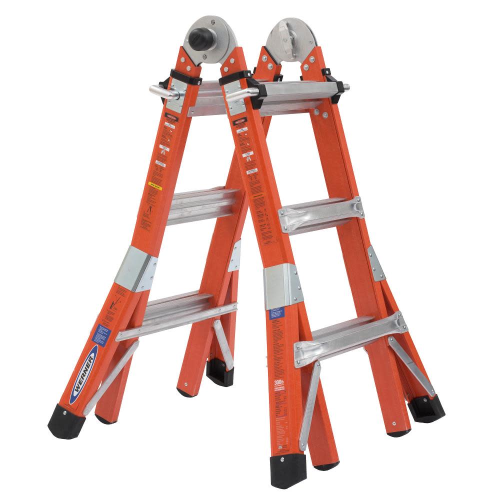 Werner 13′ Fiberglass Multi-Ladder 300lb rated - Flockneti