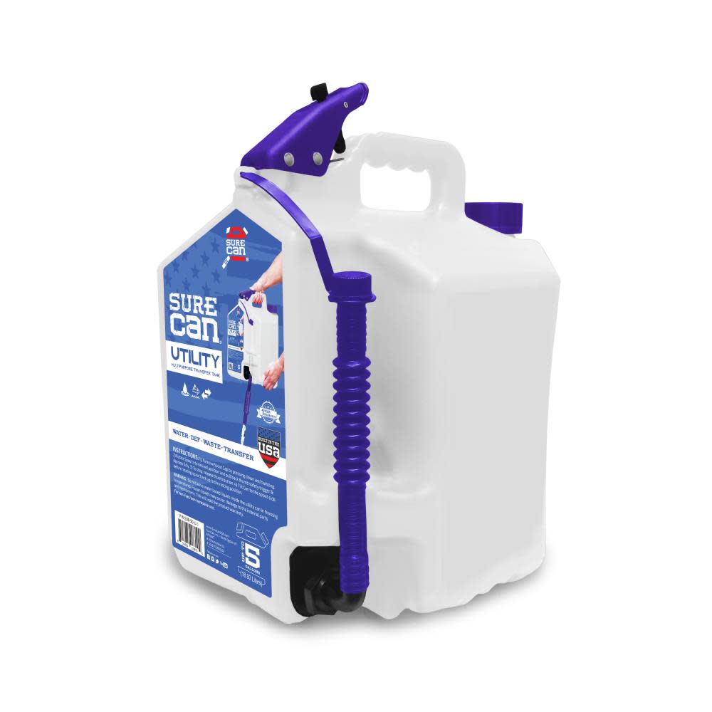 Surecan 5 Gallons 18.93 Liters Multipurpose Utility Transfer Tank - Flockneti