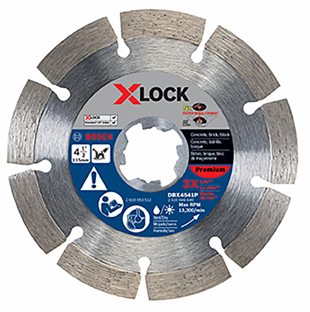 Bosch 4-1/2 In X-LOCK Premium Segmented Diamond Blade - Flockneti