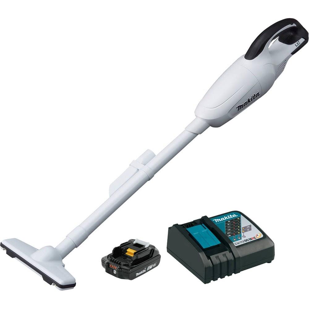 Makita 18 Volt Compact Lithium-Ion Cordless Vacuum Kit - Flockneti