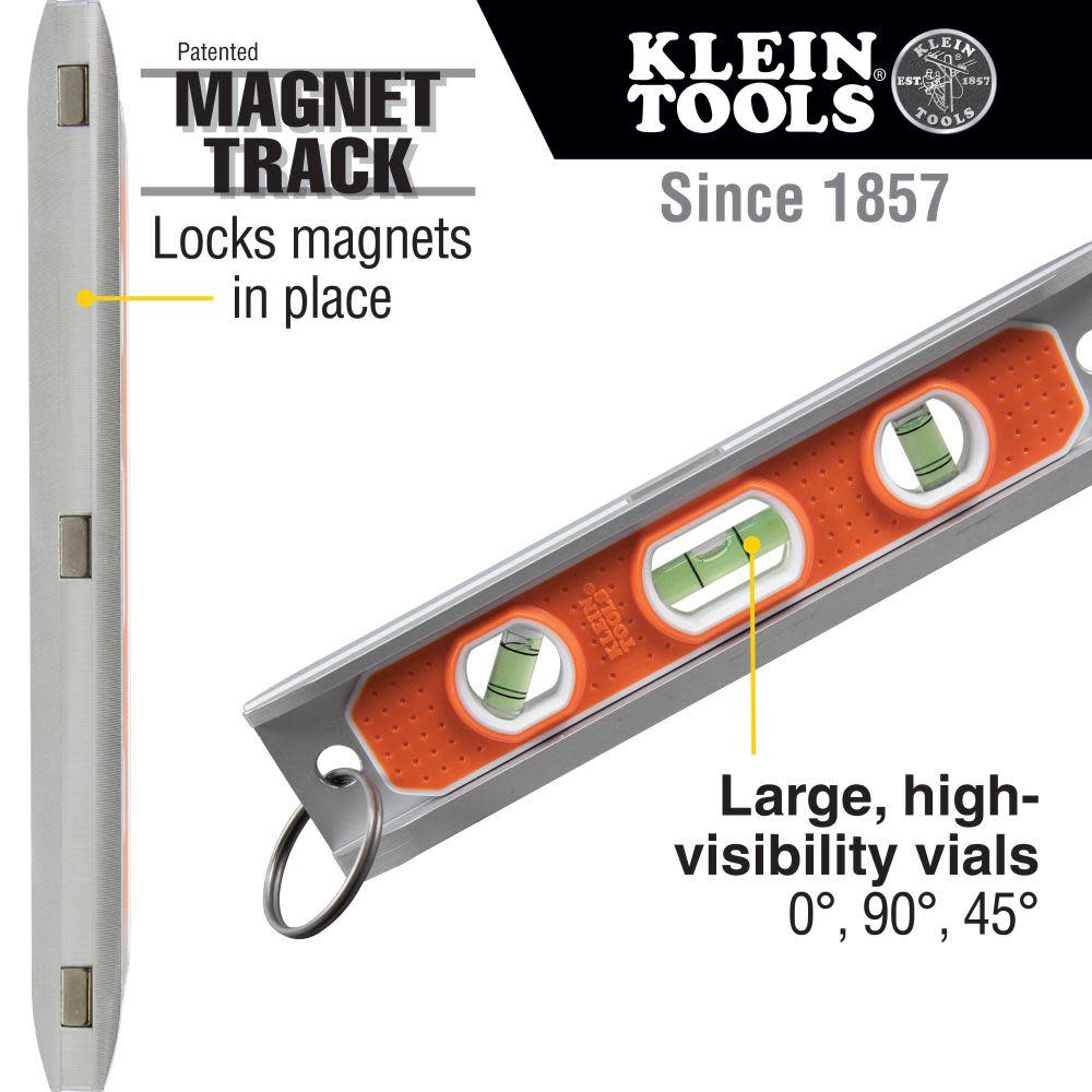Klein Tools Magnetic Torpedo Level with Ring - Flockneti