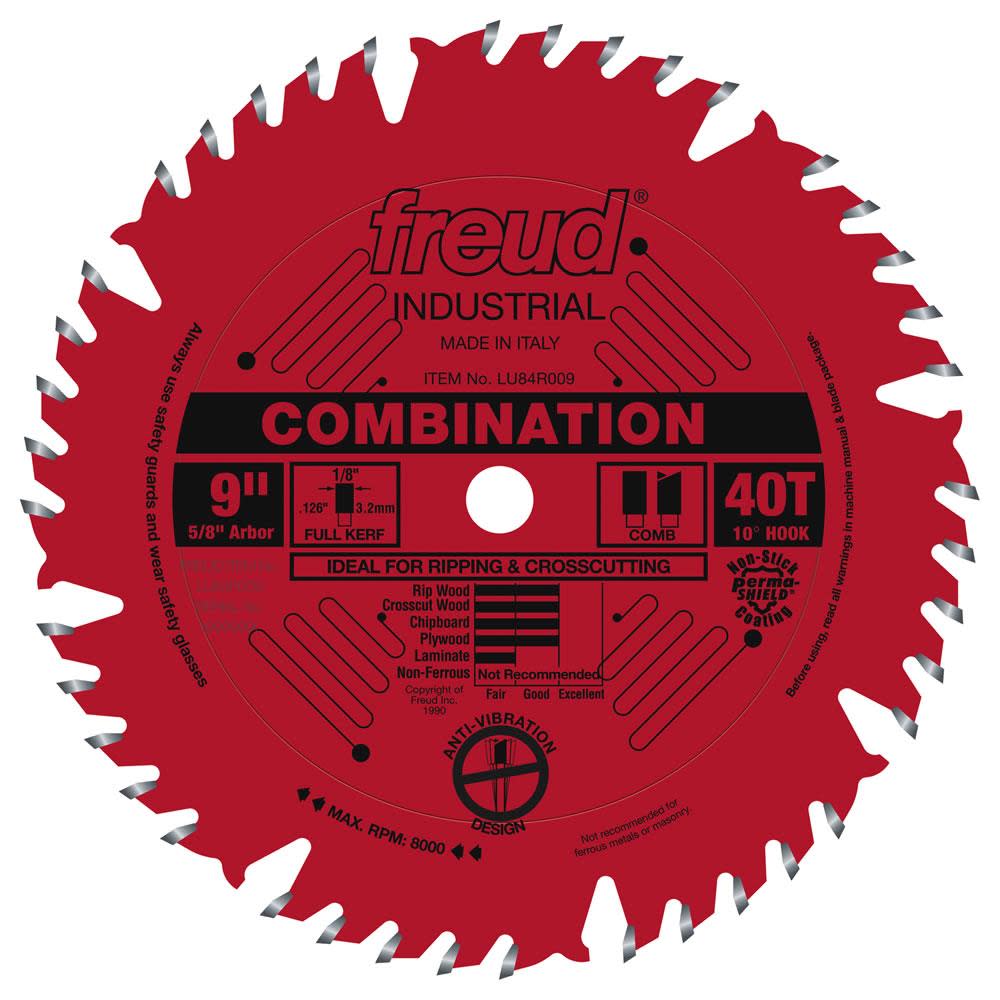 Freud 9″ Combination Blade with Perma-SHIELD Coating - Flockneti