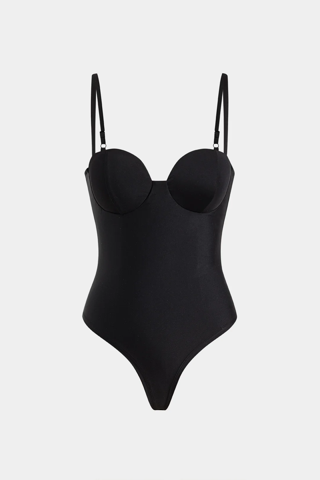 Solid Bustier Slip Bodysuit - Flockneti