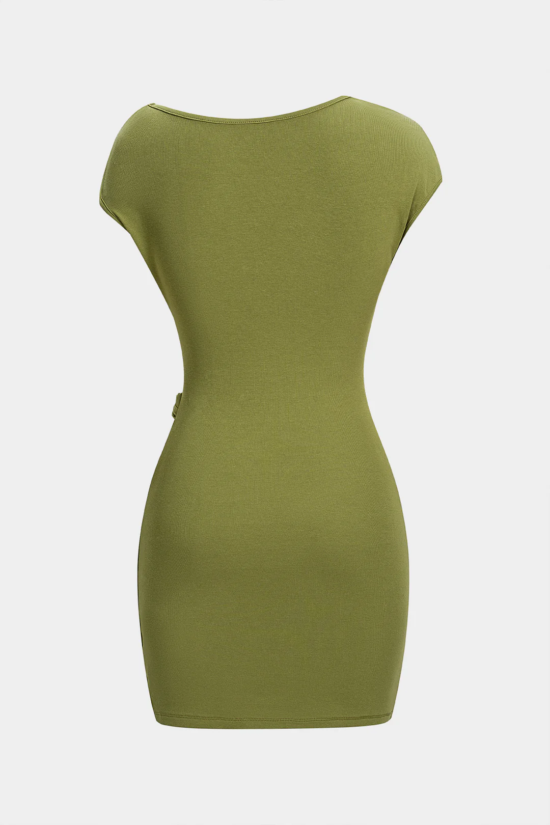 Asymmetrical Twist Knot Hollow Out Mini Dress - Flockneti