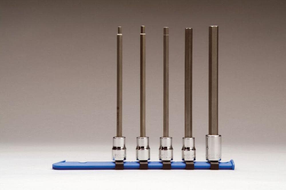 Wright Tool 3/8 In. Dr. 5 pc. Metric Hex Bit Socket Set – Long Length - Flockneti