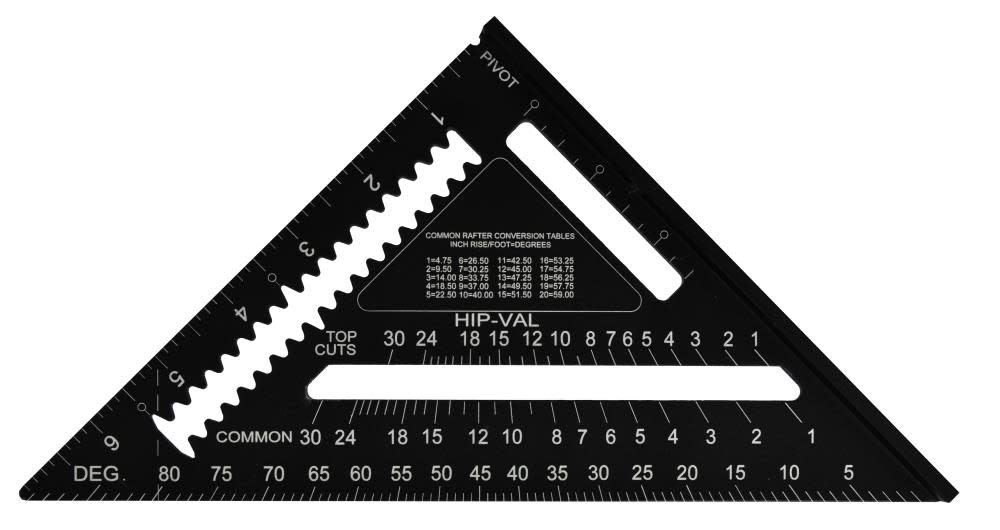 Johnson Level Johnny Square Professional Easy-Read Aluminum Rafter Square - Flockneti