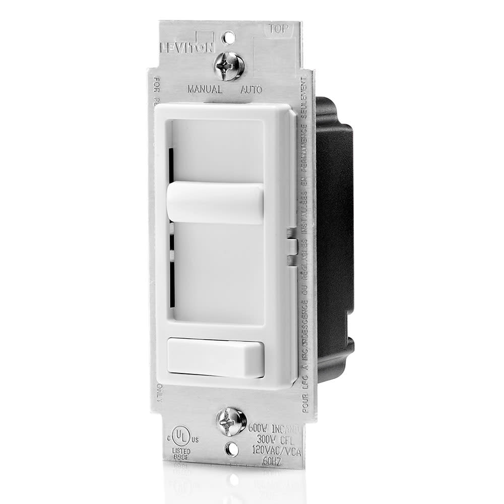 Leviton Preset Slide Dimmer Switch White Incandescent/Halogen - Flockneti
