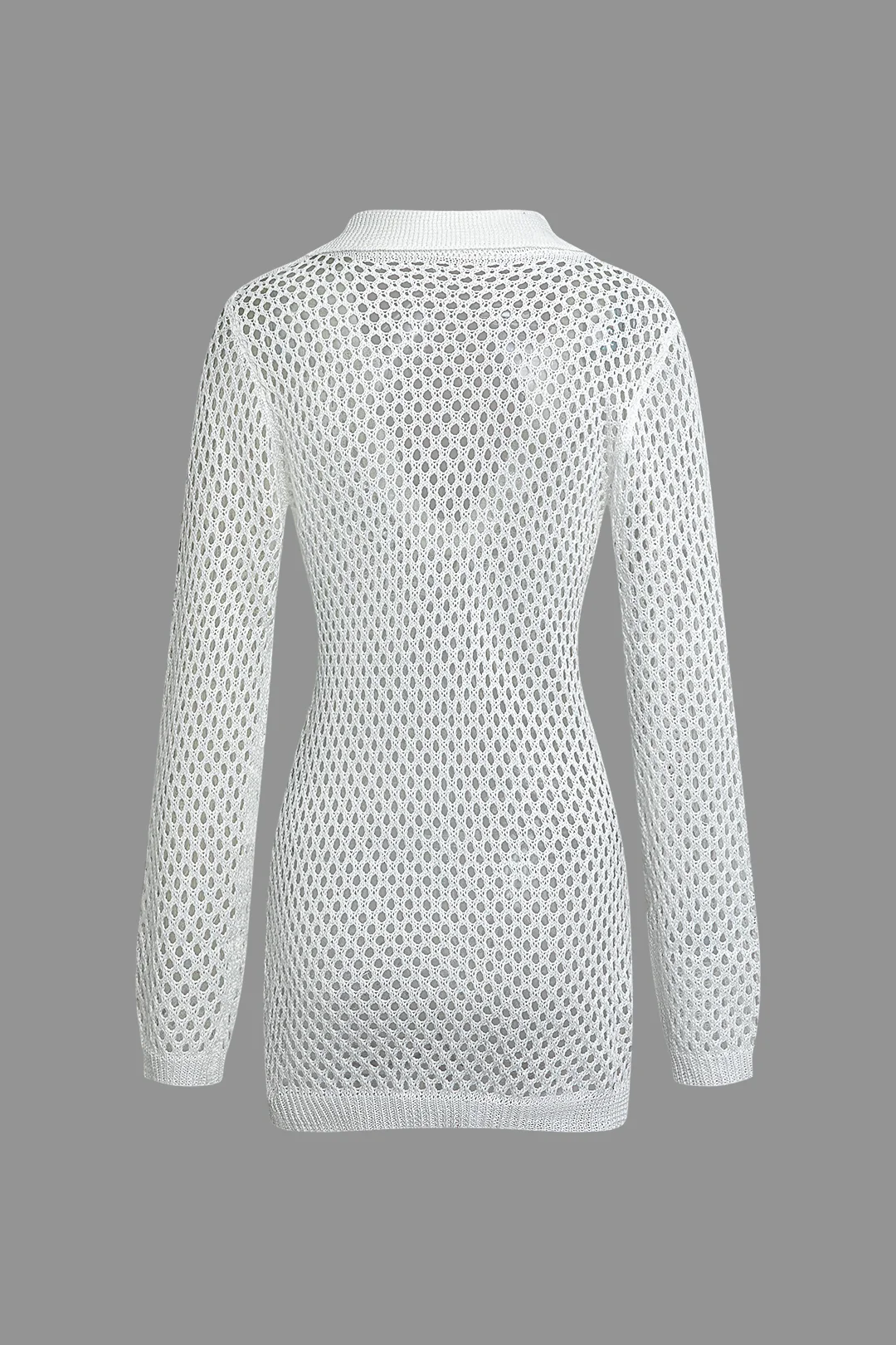 Cut Out Long Sleeve Cover Up - Flockneti