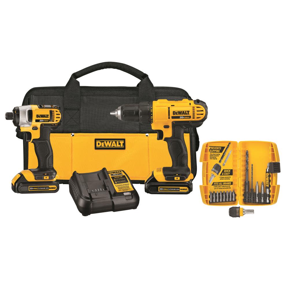 DEWALT 20V MAX* Li-Ion Compact 2 Tool Kit - Flockneti