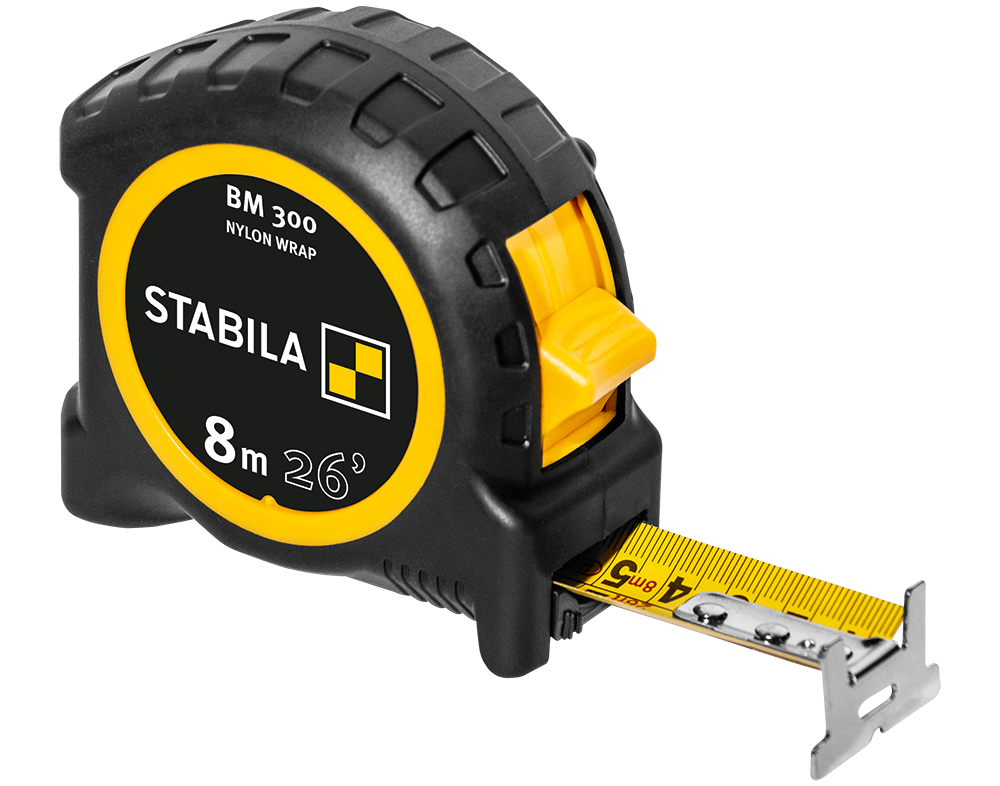 Stabila Tape Measure BM 300 8M 26 Feet CM+Inch - Flockneti