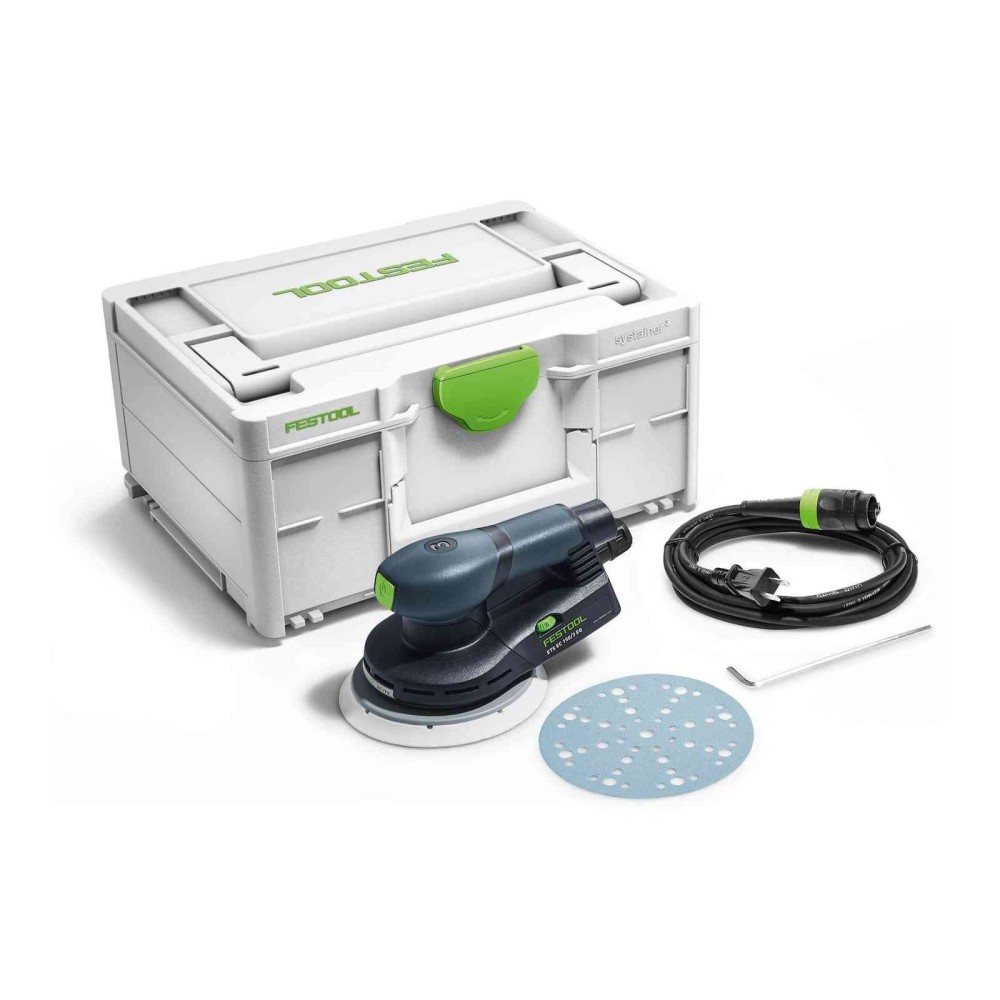 Festool 400W ETS EC150/3 EQ-Plus Random Orbital Sander - Flockneti