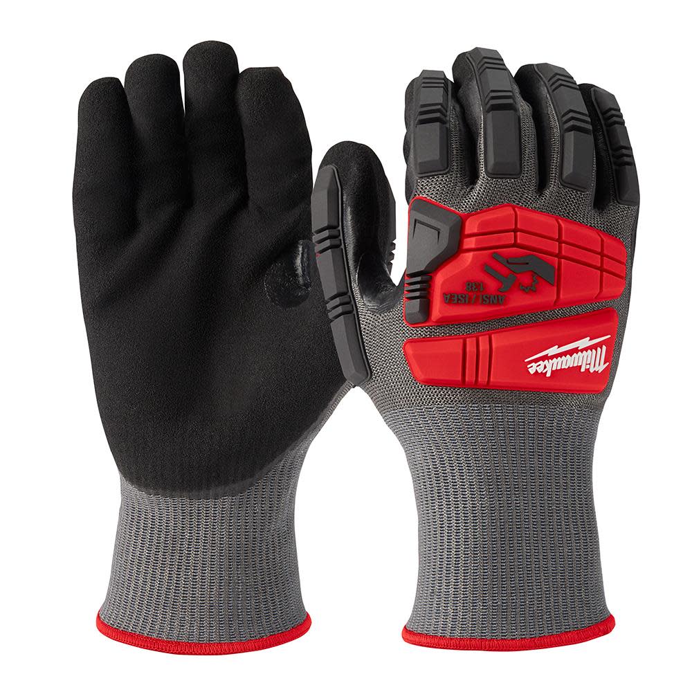 Milwaukee Impact Cut Level 5 Nitrile Gloves Dipped - Flockneti