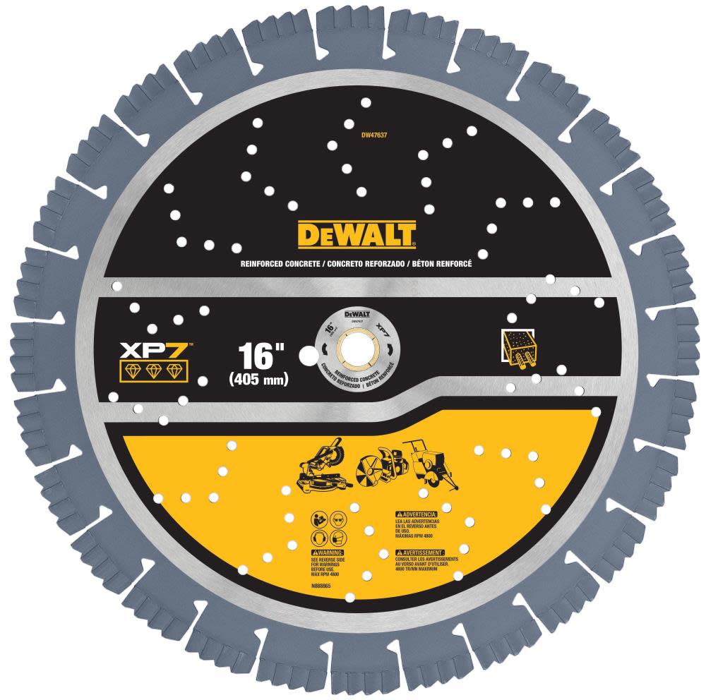 DEWALT Diamond Blade 16″ Segmented XP7 Reinforced Concrete - Flockneti