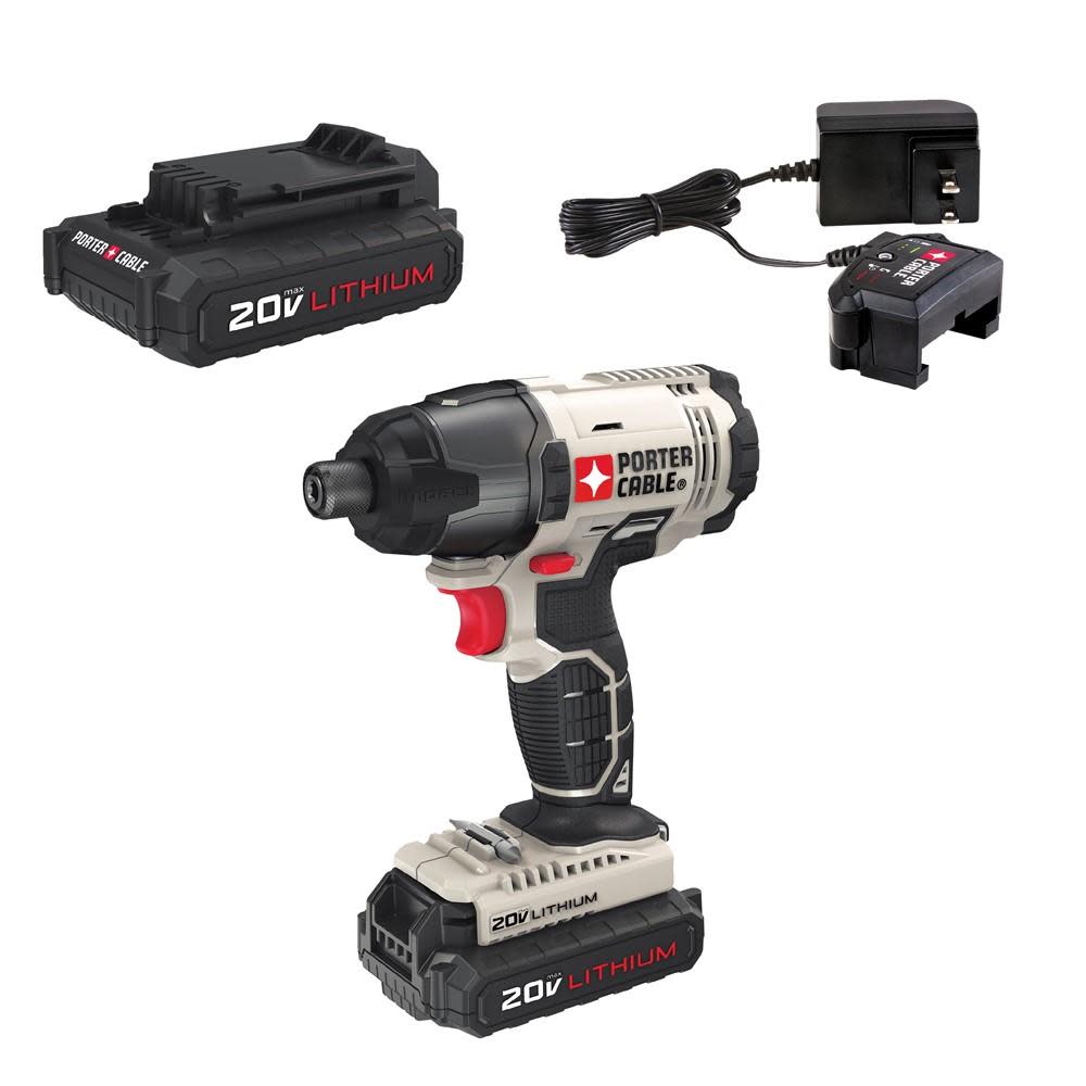 Porter Cable 20-volt 1/4-in Impact Driver Kit - Flockneti