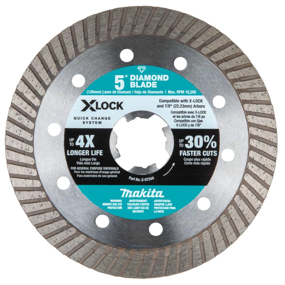 Makita X-LOCK 5″ Turbo Rim Diamond Blade for Masonry Cutting - Flockneti