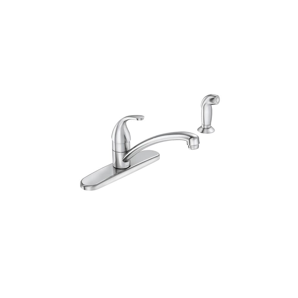 Moen Adler Kitchen Faucet with Side Spray Chrome 1 Handle - Flockneti
