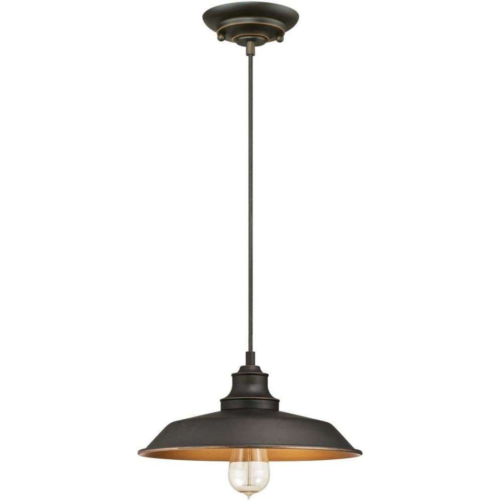 Westinghouse 60W Oil Rubbed Bronze Iron Hill Indoor Pendant - Flockneti